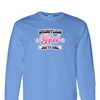 [[color:Carolina Blue]] Pin To Win Girls Wrestling Long Sleeve T-shirt Carolina Blue