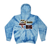 [[color:Spider Baby Blue]] Play Hard Dream Big Baseball Tie Dye Hoodie Spider Baby Blue