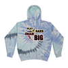 [[color:Lagoon]] Play Hard Dream Big Baseball Tie Dye Hoodie Lagoon