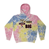 [[color:Sherbert]] Play Hard Dream Big Baseball Tie Dye Hoodie Sherbert