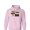 [[color:Light Pink]] Play Hard Dream Big Baseball Hoodie Light Pink