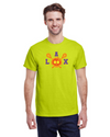 fashionable cotton crew neck clothing T-shirt tee shirt tie dye apparel