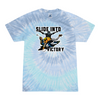 [[color:Lagoon]] Slide Into Victory Baseball Tie Dye T-shirt Lagoon