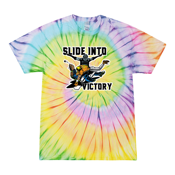 [[color:Lolli-pop]] Slide Into Victory Baseball Tie Dye T-shirt Lolli-pop