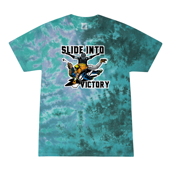 [[color:Zero G]] Slide Into Victory Baseball Tie Dye T-shirt Zero G