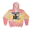 [[color:Funnel Cake]] Slide Into Victory Baseball Tie Dye Hoodie Funnel Cake