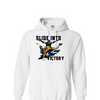 [[color:White]] Slide Into Victory Baseball Hoodie White