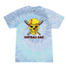 [[color:Lagoon]] Softball Dad Tie Dye T-shirt Lagoon