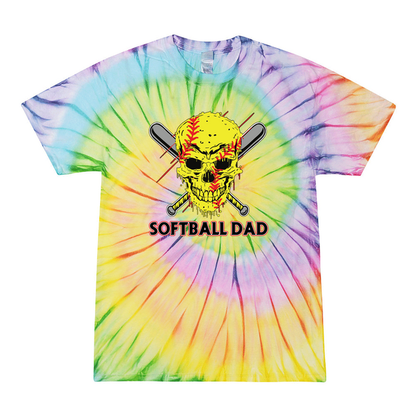[[color:Lolli-pop]] Softball Dad Tie Dye T-shirt Lolli-pop