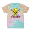 [[color:Snow Cone]] Softball Dad Tie Dye T-shirt Snow Cone