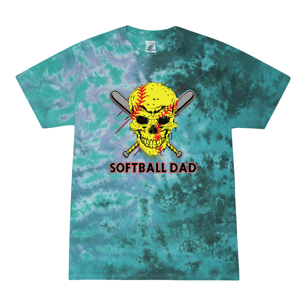 [[color:Zero G]] Softball Dad Tie Dye T-shirt Zero G