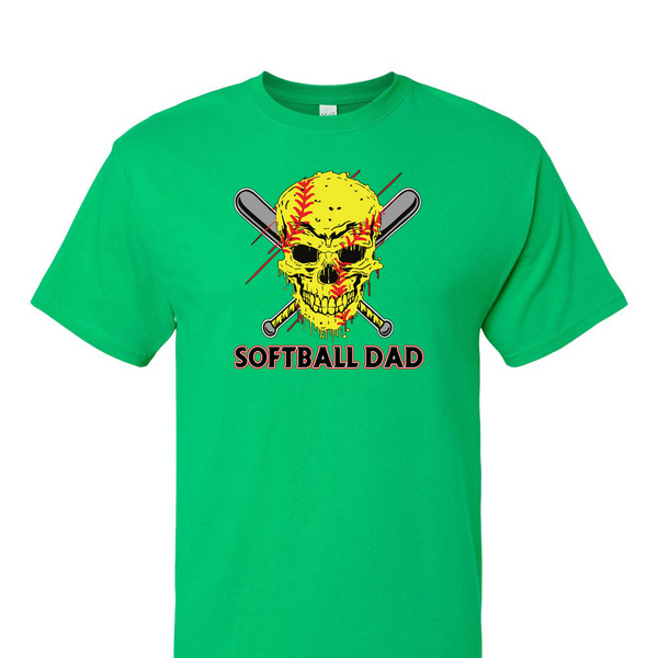 [[color:Irish Green]] Softball Dad Short Sleeve T-shirt Irish Green