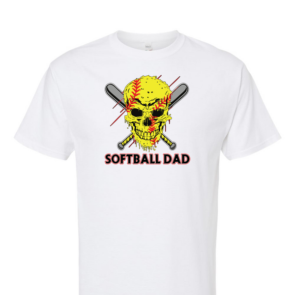 [[color:White]] Softball Dad Short Sleeve T-shirt White