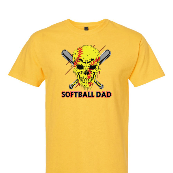 [[color:Daisy]] Softball Dad Short Sleeve T-shirt Daisy
