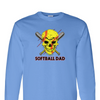 [[color:Carolina Blue]] Softball Dad Long Sleeve T-shirt Carolina Blue