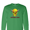 [[color:Irish Green]] Softball Dad Long Sleeve T-shirt Irish Green