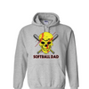 [[color:Sport Grey]] Softball Dad Hoodie Sport Grey