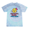[[color:Lagoon]] Softball Hair Don't Care Tie Dye T-shirt Lagoon