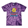 [[color:Spider Purple]] Softball Hair Don't Care Tie Dye T-shirt Spider Purple