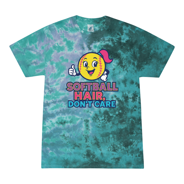 [[color:Zero G]] Softball Hair Don't Care Tie Dye T-shirt Zero G