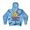 [[color:Spider Baby Blue]] Softball Hair Don't Care Tie Dye Hoodie Spider Baby Blue
