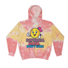 [[color:Funnel Cake]] Softball Hair Don't Care Tie Dye Hoodie Funnel Cake