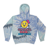 [[color:Lagoon]] Softball Hair Don't Care Tie Dye Hoodie Lagoon