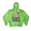 [[color:Spider Lime]] Softball Hair Don't Care Tie Dye Hoodie Spider Lime