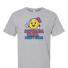 [[color:Sport Grey]] Softball Hair Don't Care Short Sleeve T-shirt Sport Grey