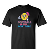 [[color:Black]] Softball Hair Don't Care Short Sleeve T-shirt Black