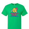 [[color:Irish Green]] Softball Hair Don't Care Short Sleeve T-shirt Irish Green