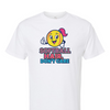 [[color:White]] Softball Hair Don't Care Short Sleeve T-shirt White