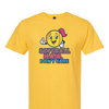 [[color:Daisy]] Softball Hair Don't Care Short Sleeve T-shirt Daisy