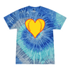 [[color:Blue Jerry]] Softball Heart Tie Dye T-shirt Blue Jerry