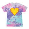 [[color:Cotton Candy]] Softball Heart Tie Dye T-shirt Cotton Candy