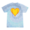 [[color:Lagoon]] Softball Heart Tie Dye T-shirt Lagoon