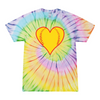 [[color:Lolli-pop]] Softball Heart Tie Dye T-shirt Lolli-pop