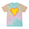 [[color:Snow Cone]] Softball Heart Tie Dye T-shirt Snow Cone