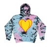 [[color:Dream]] Softball Heart Tie Dye Hoodie Dream