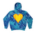 [[color:Multi-Blue]] Softball Heart Tie Dye Hoodie Multi-Blue