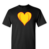 [[color:Black]] Softball Heart Short Sleeve T-shirt Black