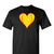 [[color:Black]] Softball Heart Short Sleeve T-shirt Black
