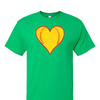 [[color:Irish Green]] Softball Heart Short Sleeve T-shirt Irish Green