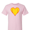 [[color:Light Pink]] Softball Heart Short Sleeve T-shirt Light Pink