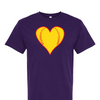[[color:Purple]] Softball Heart Short Sleeve T-shirt Purple