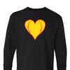 [[color:Black]] Softball Heart Long Sleeve T-shirt Black