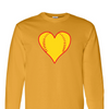 [[color:Gold]] Softball Heart Long Sleeve T-shirt Gold