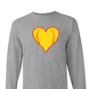 [[color:Sport Grey]] Softball Heart Long Sleeve T-shirt Sport Grey