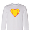 [[color:White]] Softball Heart Long Sleeve T-shirt White