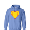 [[color:Carolina Blue]] Softball Heart Hoodie Carolina Blue